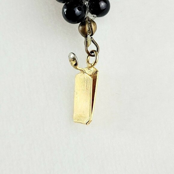 Vintage Black Agate & Angelskin Coral Multi-strand Necklace 28" 4Twisted Strands - Picture 12 of 12